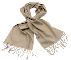 Echarpe en cachemire taupe