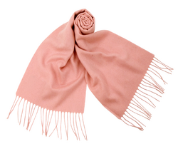 Echarpe rose pur cachemire de Mongolie