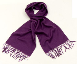 Echarpe prune en laine et cachemire