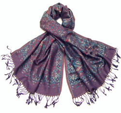 Etole tissage motifs baroques violet