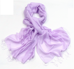 Etole écharpe chèche parme 30% soie et viscose