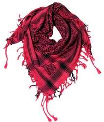 Keffieh rose fushia tissage noir