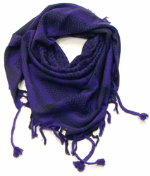 Keffieh violet tissage traditionnel