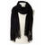 ECHARPE NOIRE LAINE MAILLE DENTELLE 234 1