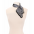 PETIT CARRE DE SOIE IMPRIME LEOPARD GRIS 195 1