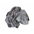PETIT CARRE DE SOIE IMPRIME LEOPARD GRIS 195 2