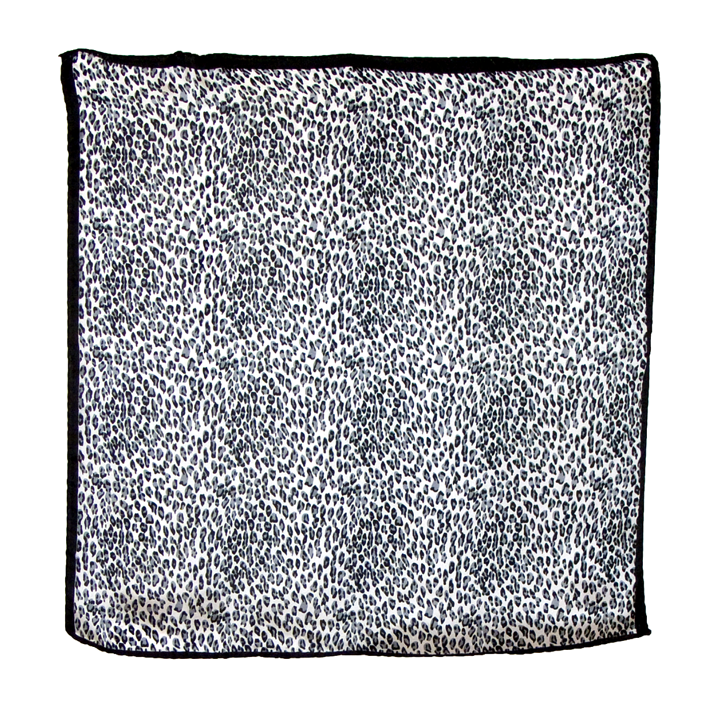 PETIT CARRE DE SOIE IMPRIME LEOPARD GRIS 195 3