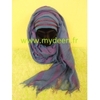 Maxi Hijab rayé couleur Bleu