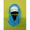 Hijab uni couleur Bleu