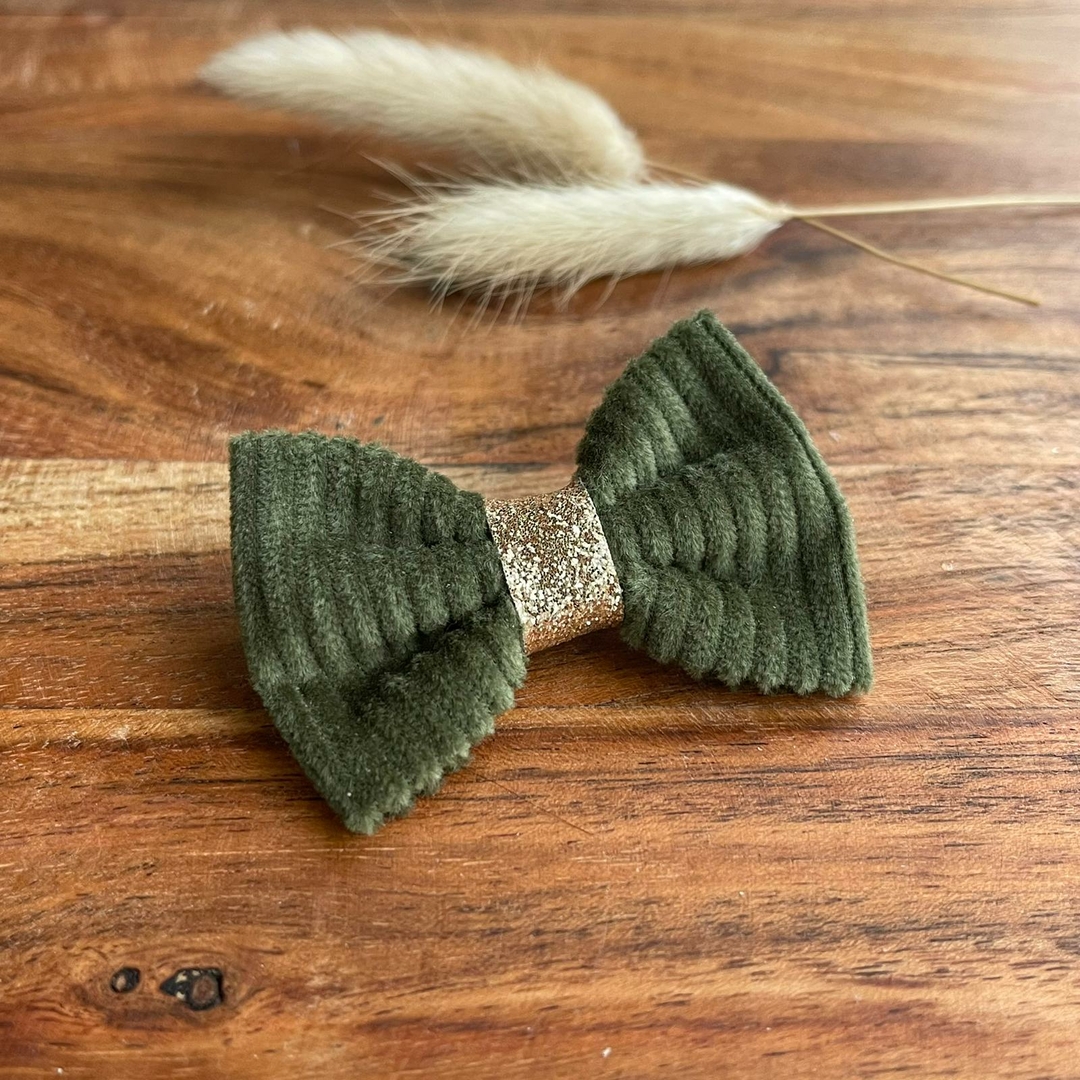 Barrette Anti Glisse Velour Cote Couleur Vert Kaki Barrette Anti