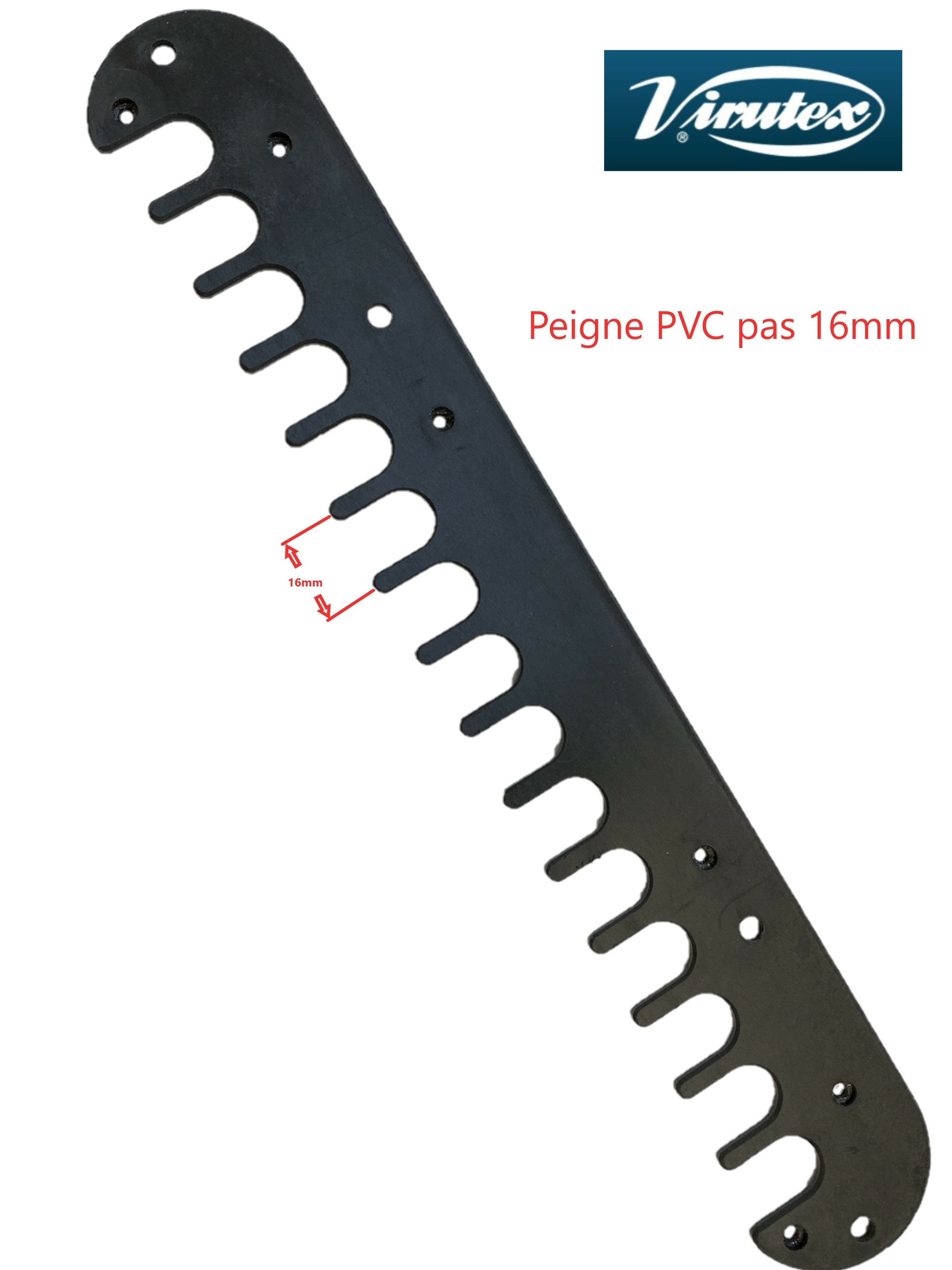Peigne PVC copiage gabarit queue d'aronde 16mm PL11 Virutex