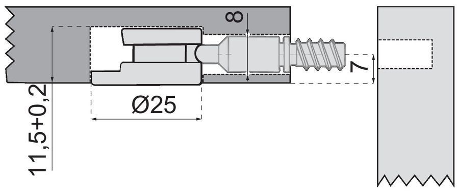 Boitier excentrique Ø25 mm (2)