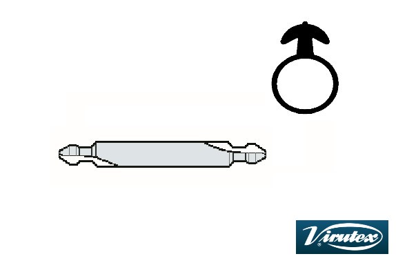 Mèche carbure droite, double pointe, Ø 3 mm LT 70 - queue 6 (pour joint queue de sapin)