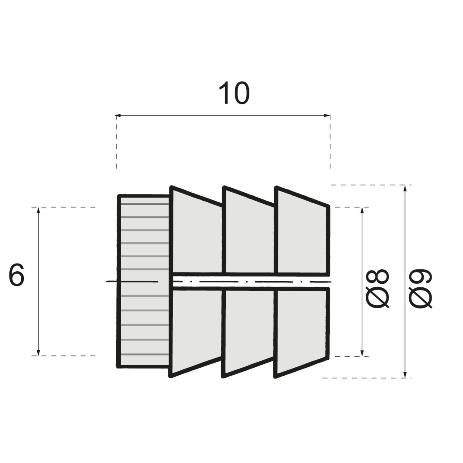 Insert nylon diamètre 8 mm (2)