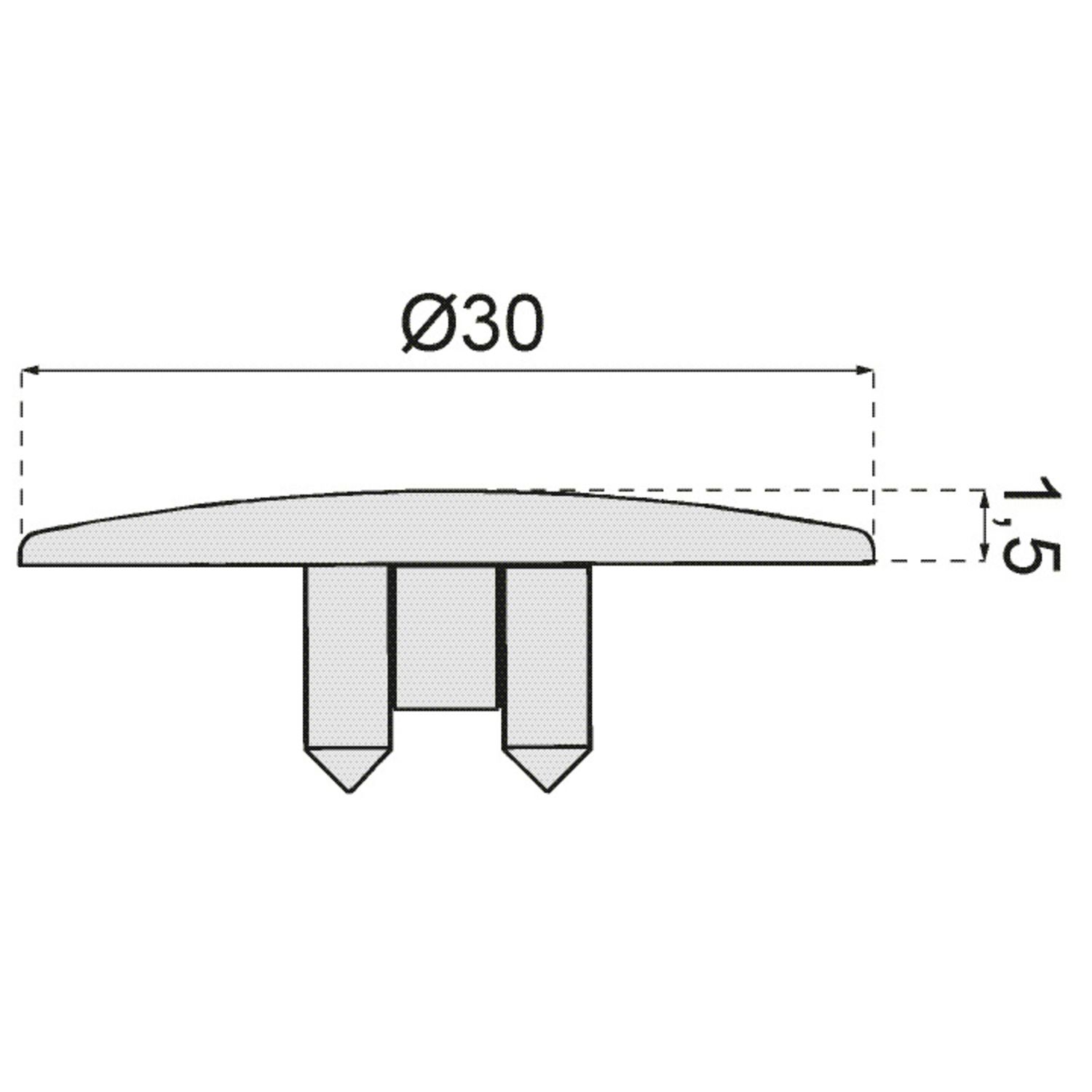 Cache pour boîtier excentrique diamètre 25 mm (10 pièces)