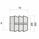 Insert nylon diamètre 8 mm (2)