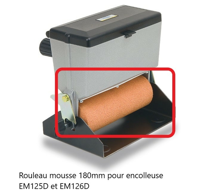Rouleau mousse 180 pour Encolleuse EM126D et EM125D Virutex