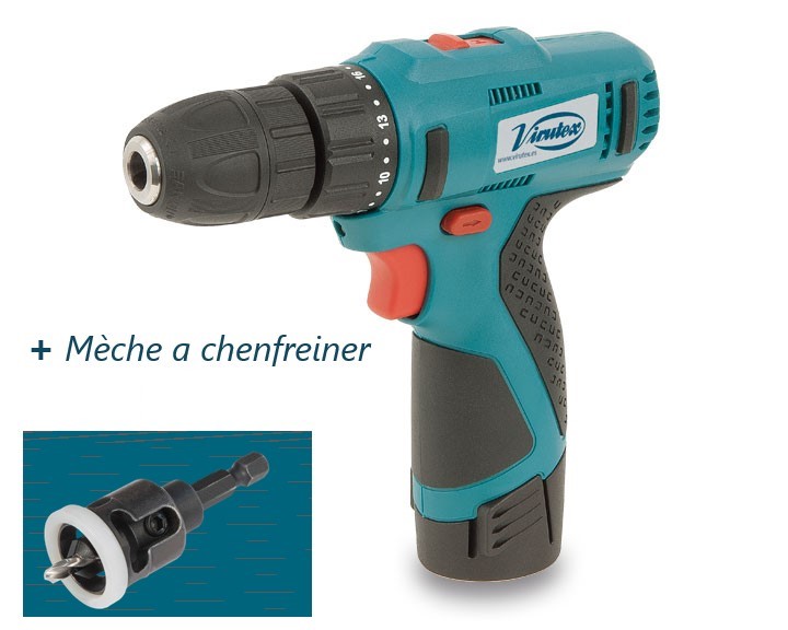 Perceuse visseuse à batterie ATB40 + mèche a chanfreiner offert