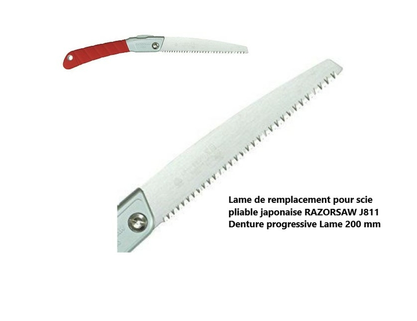 Lame pour scie RAZORSAW J811 Denture progressive 200mm