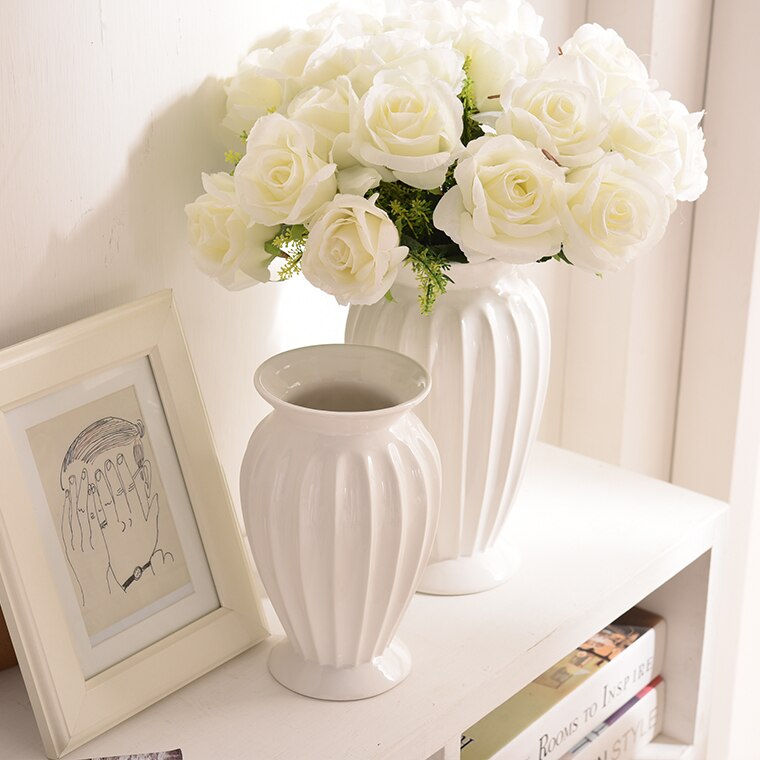 Moderne-minimaliste-Europe-Style-en-c-ramique-fleur-ornements-de-Vase-cr-atif-table-fleur-blanc