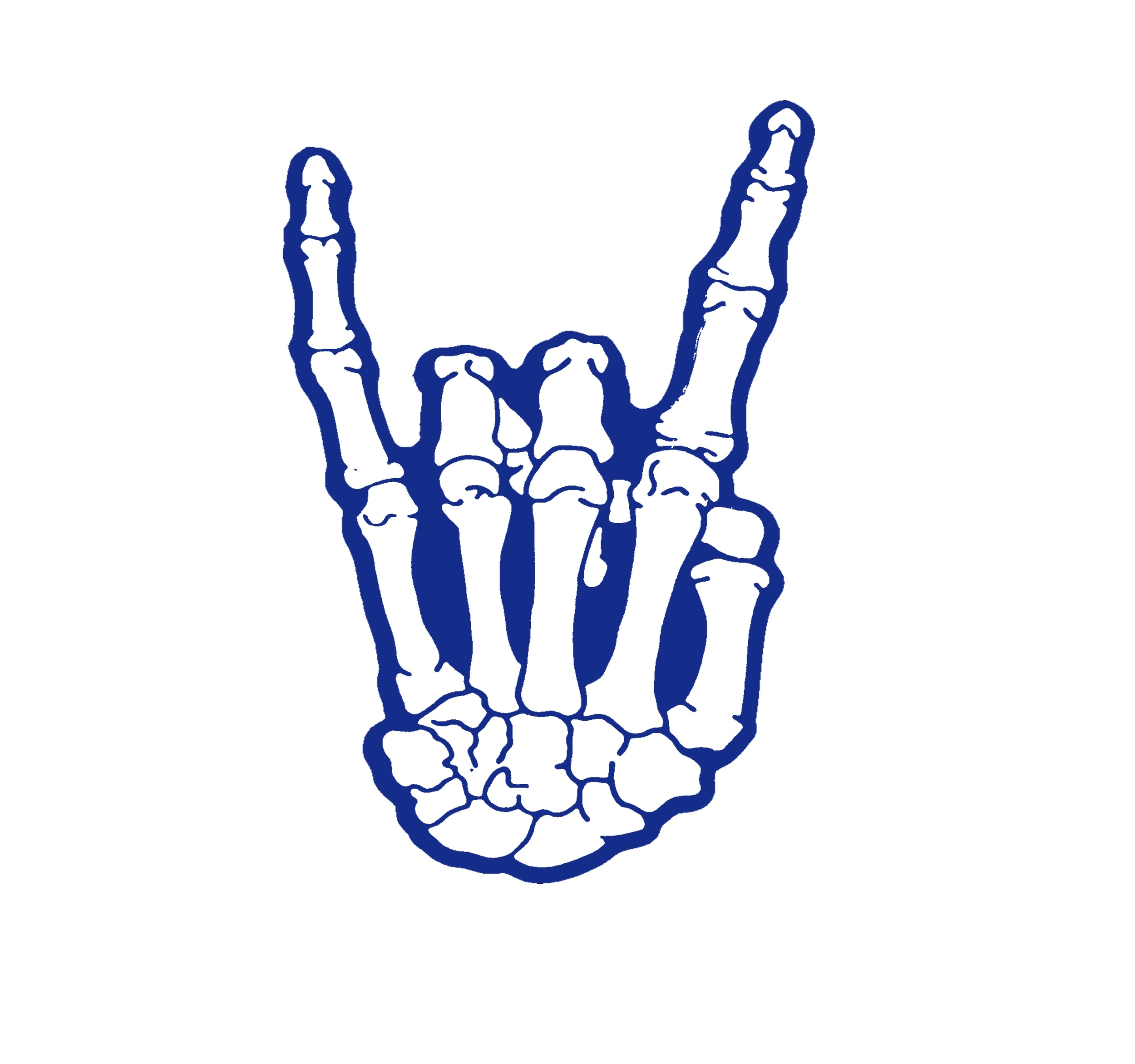 Doigt Squelette Motif Thermocollant AUTRES THEMES/SKULL BIKERS