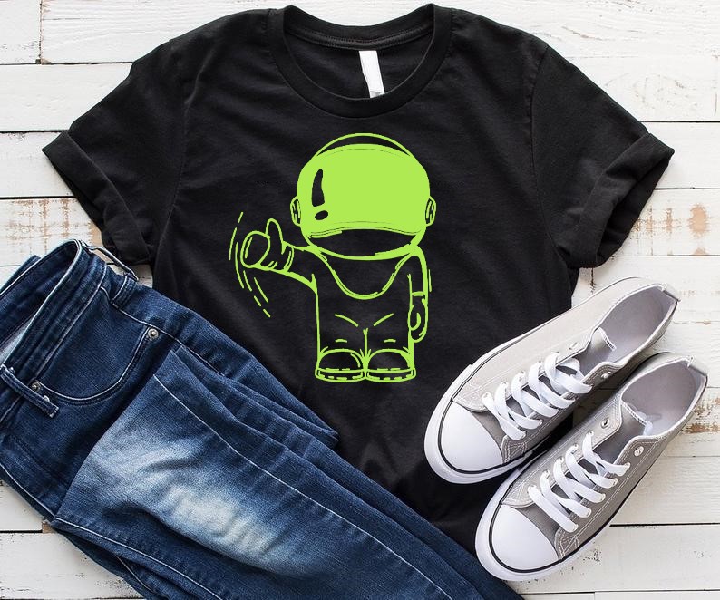 astronaute t-shirt motif thermocollant