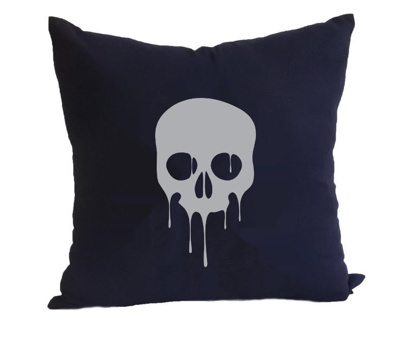 tête de mort crâne coussin motif thermocollant