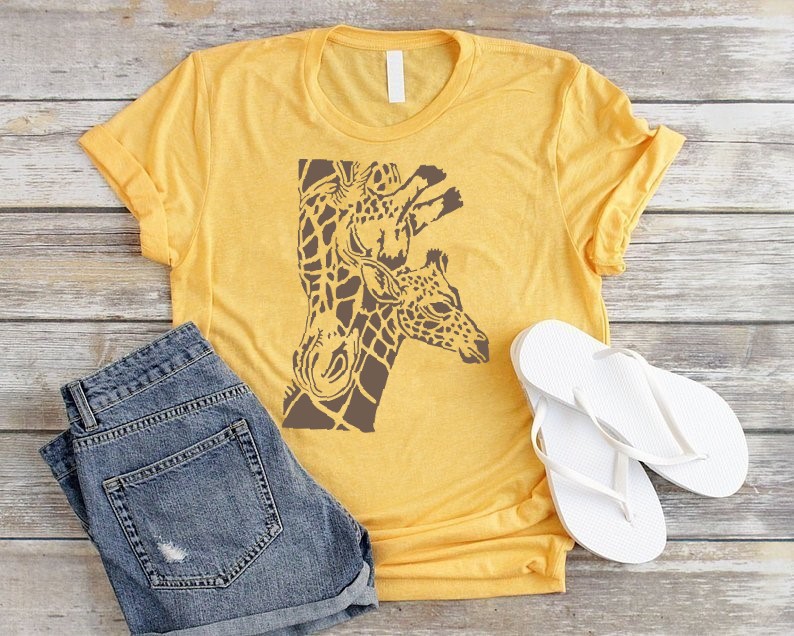 girafe et son bébé t-shirt
