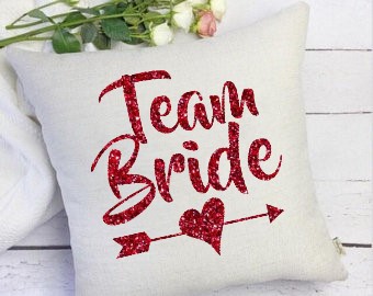 team bride motif thermocollant coussin