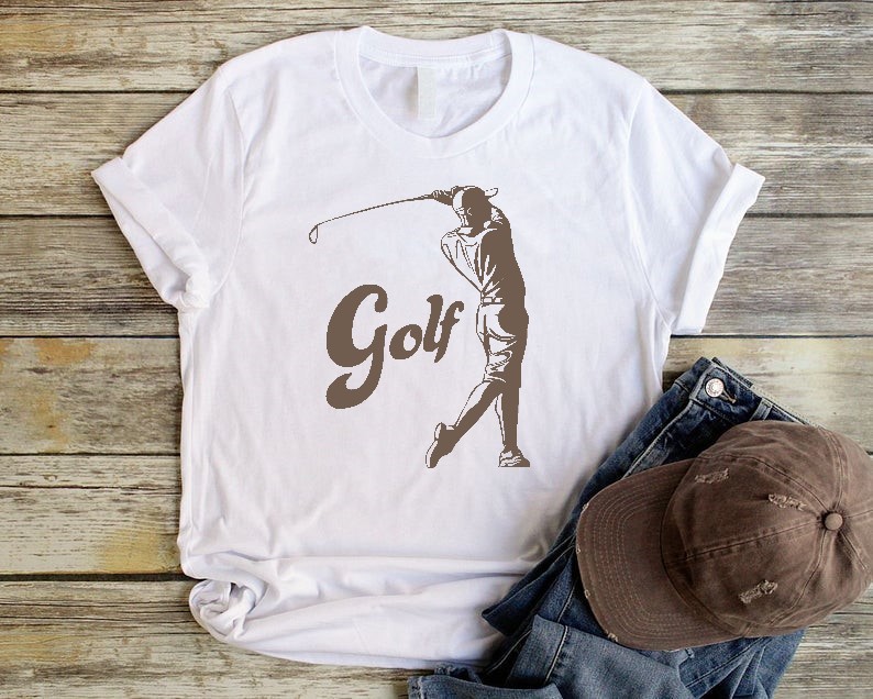 golfeur motif thermocollant t-shirt