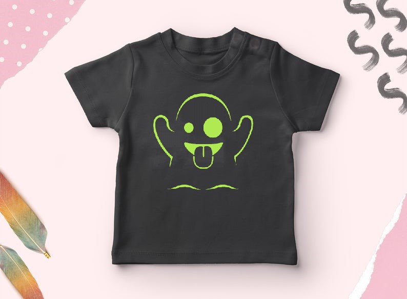 petit fantôme motif thermocollant t-shirt enfant