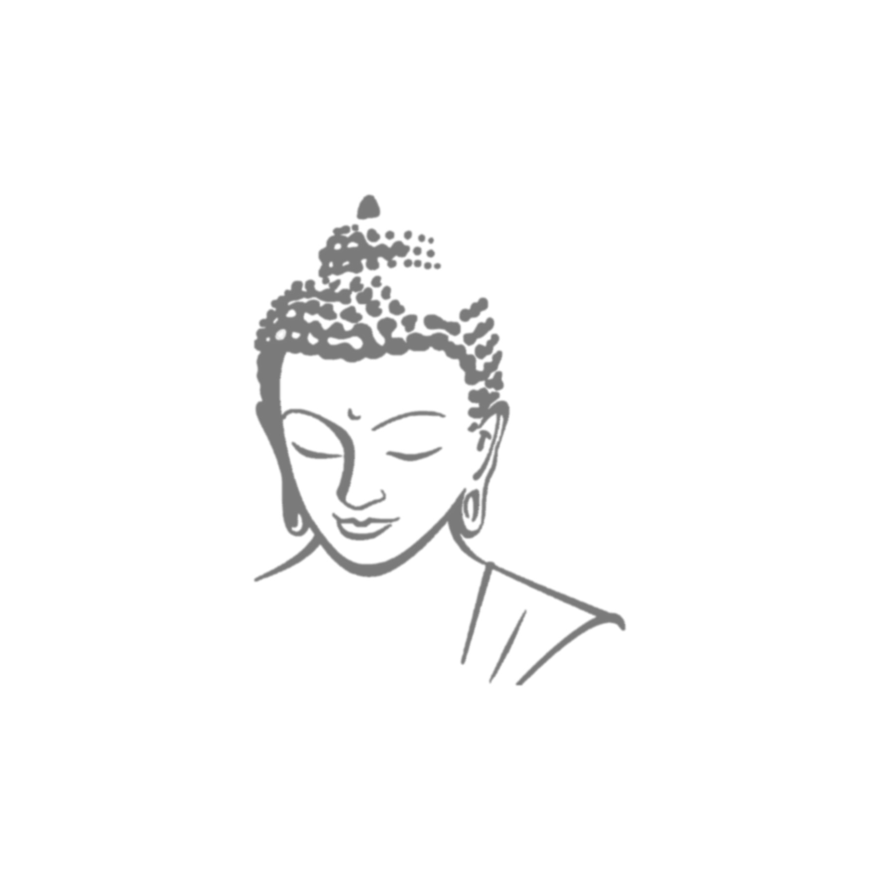 bouddha zen motif thermocollant