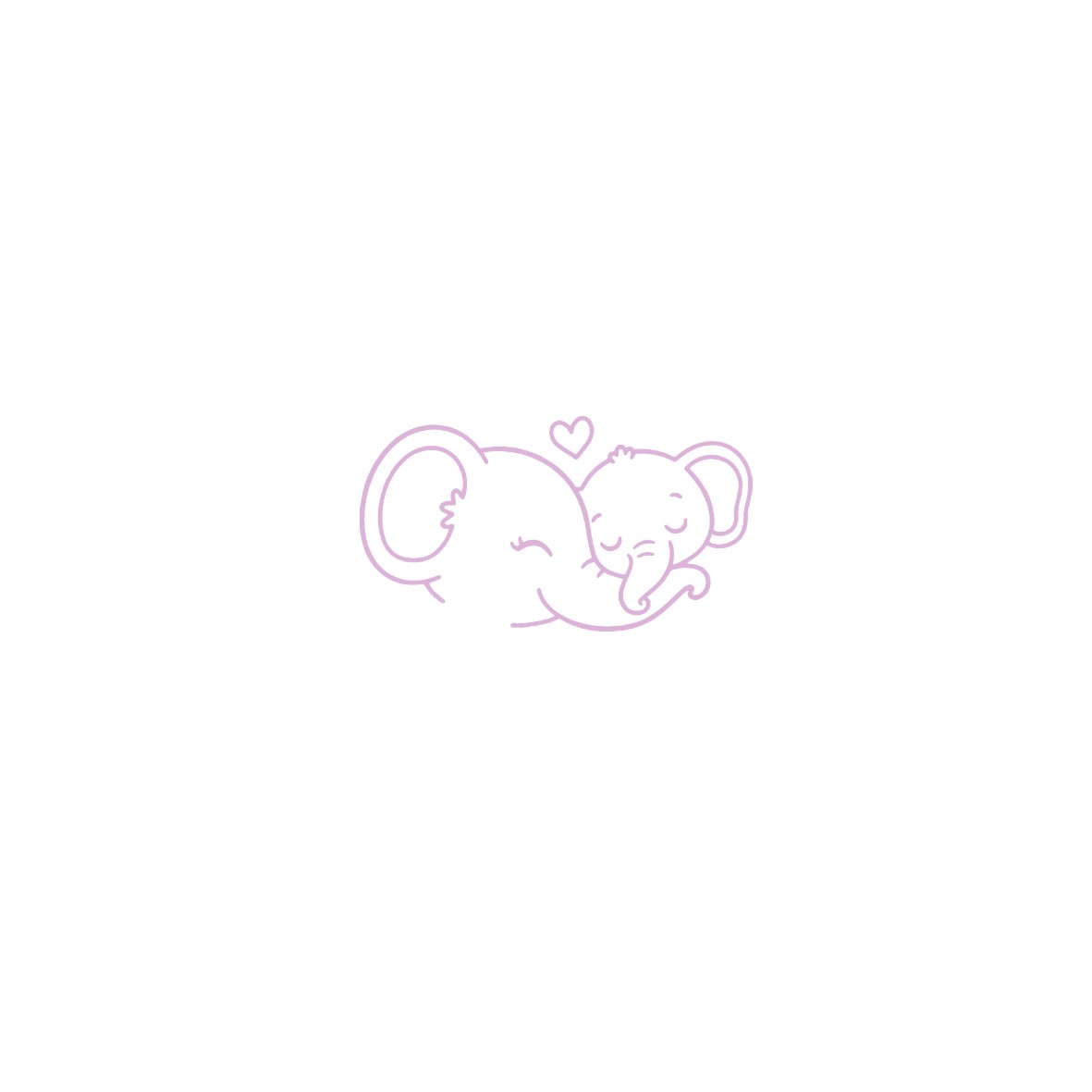 coeur elephant motif thermocollant