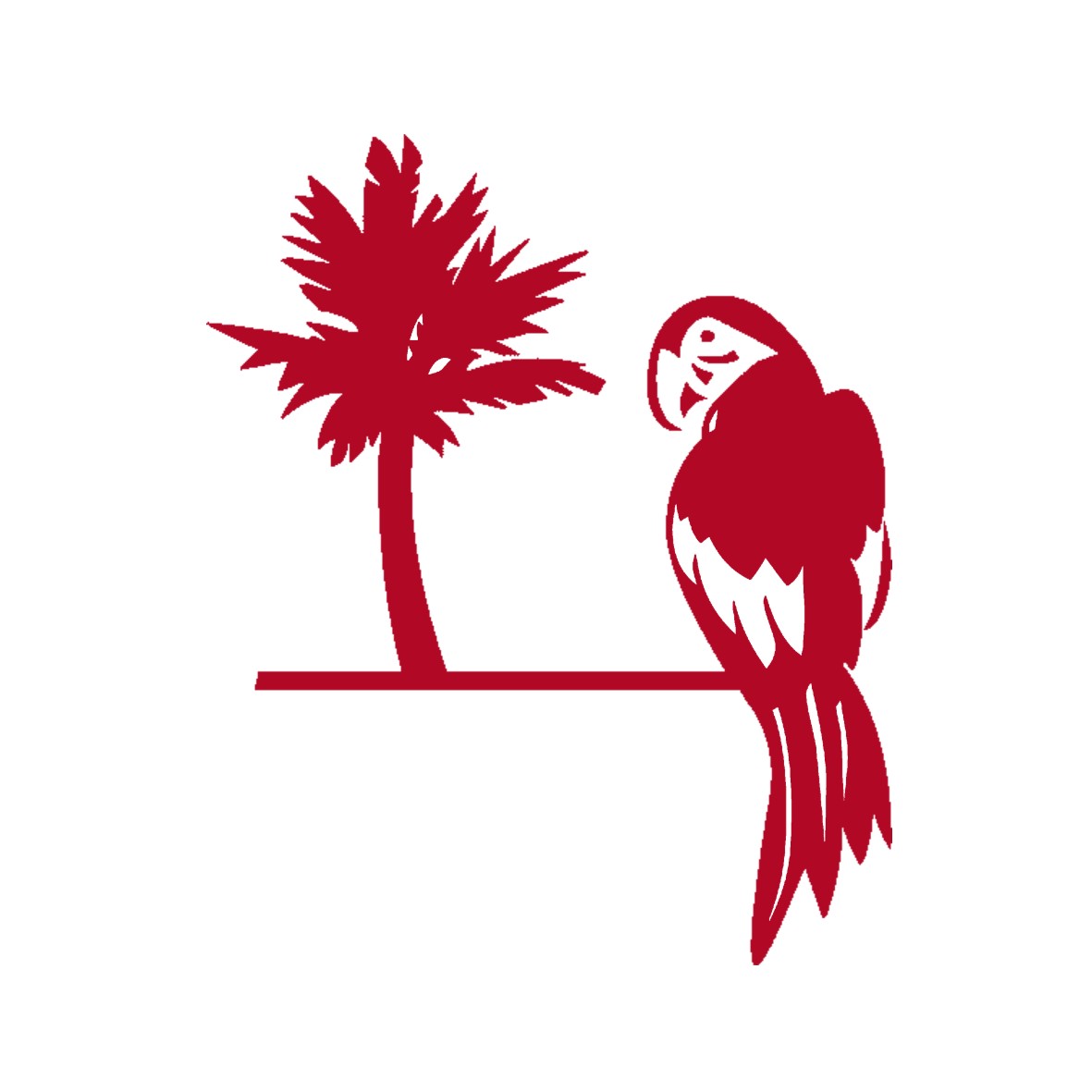 perroquet palmier motif thermocollant