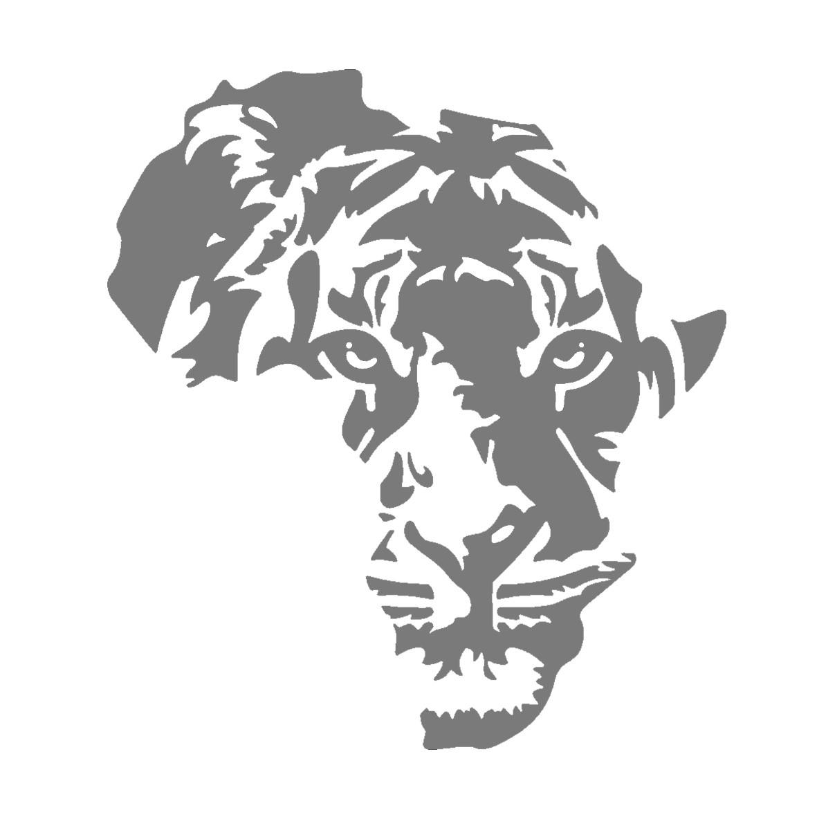 carte afrique tigre motif thermocollant