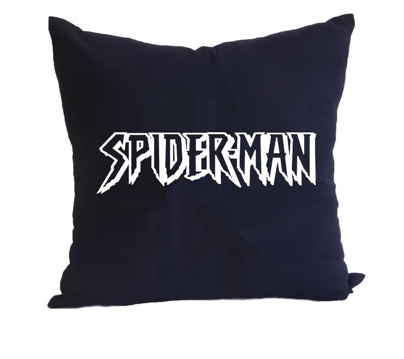 logo spiderman motif thermocollant coussin