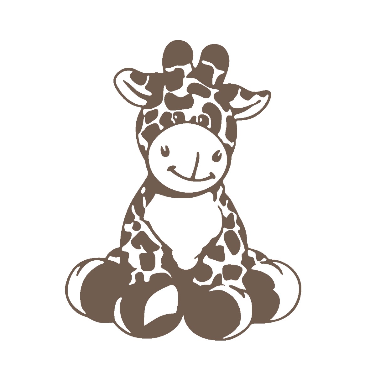 girafe peluche motif thermocollant