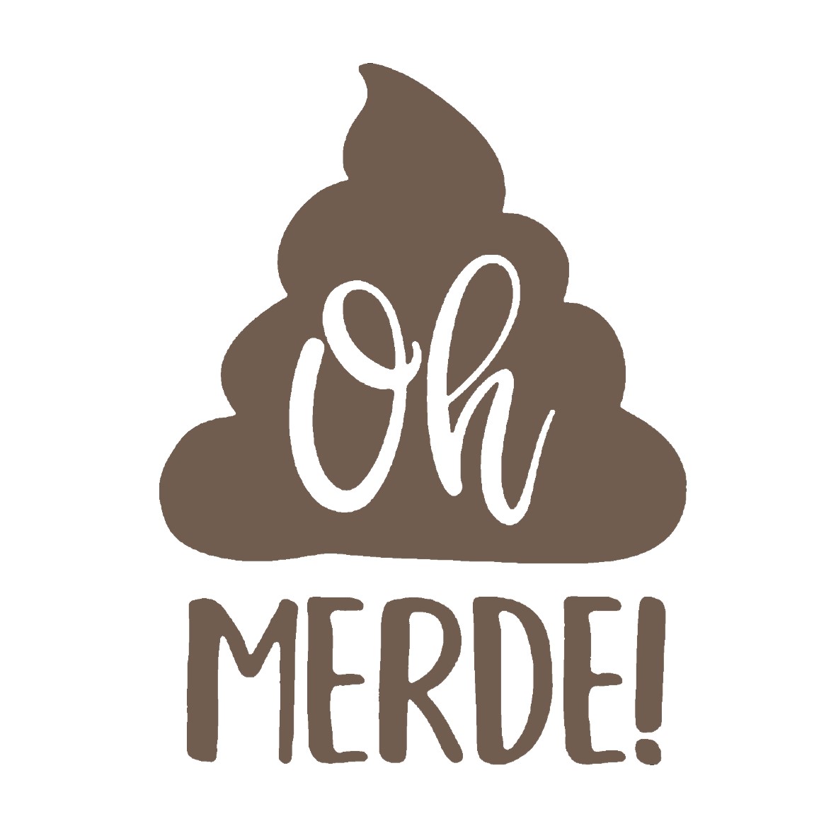 oh merde ! motif thermocollant