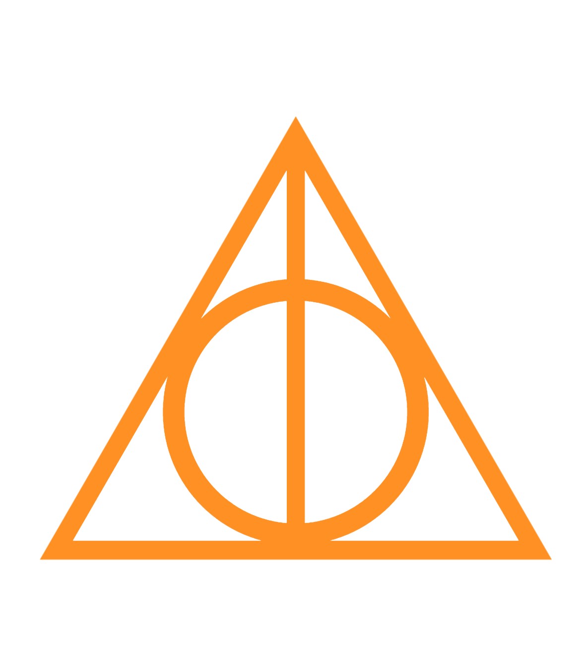symbole triangle harry potter motif thermocollant