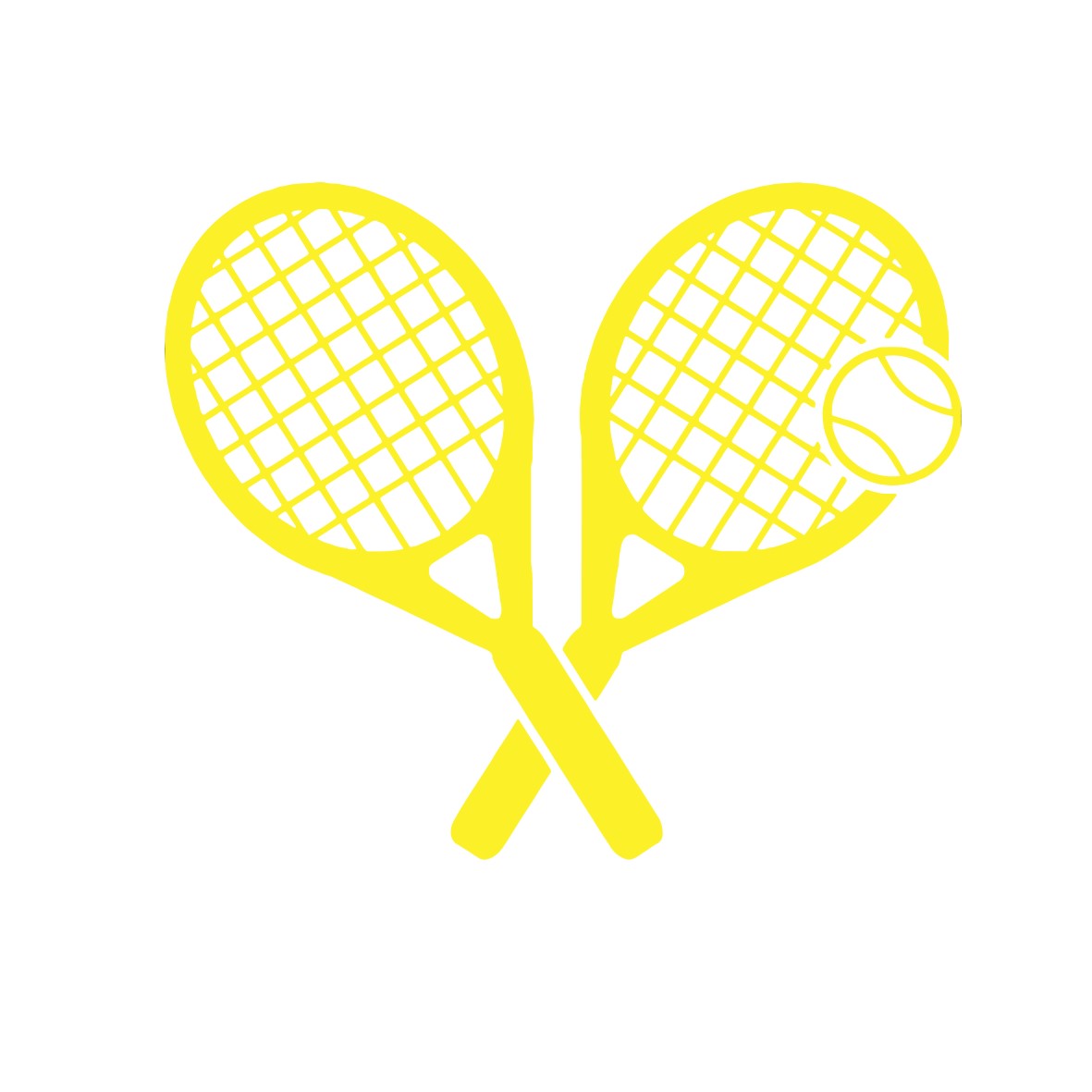 raquettes tennis motif thermocollant