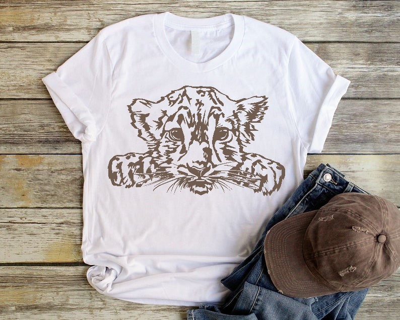 Lionceau Motif Thermocollant tee shirt