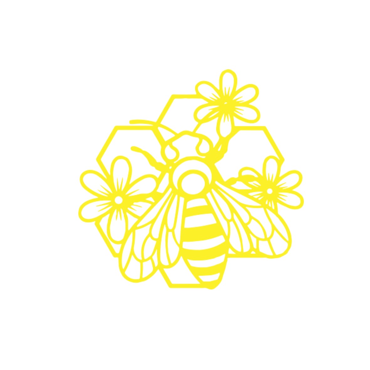 abeille fleurs motif thermocollant