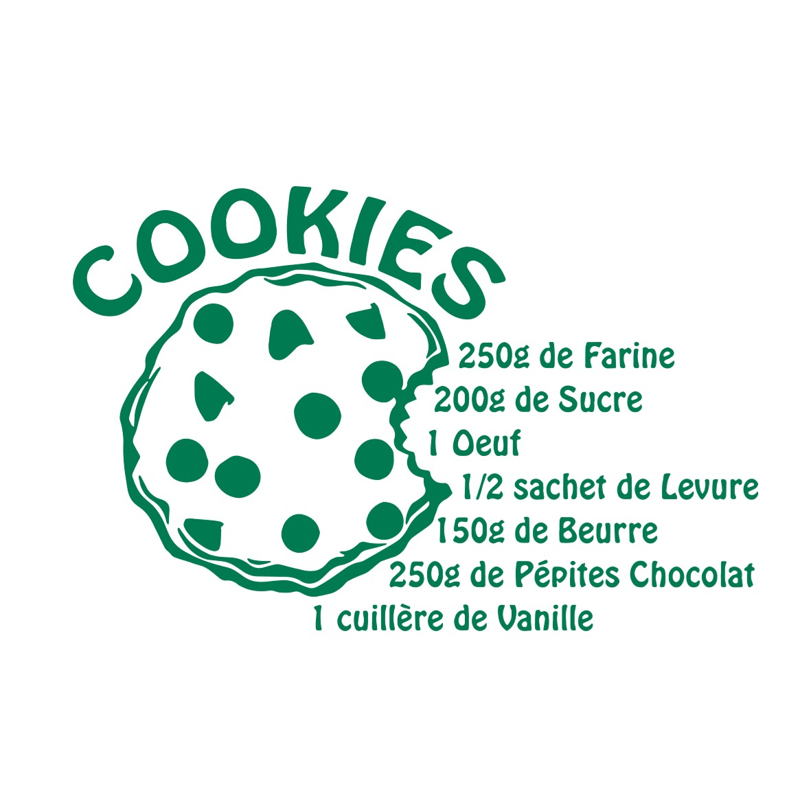 recette cookies motif thermocollant