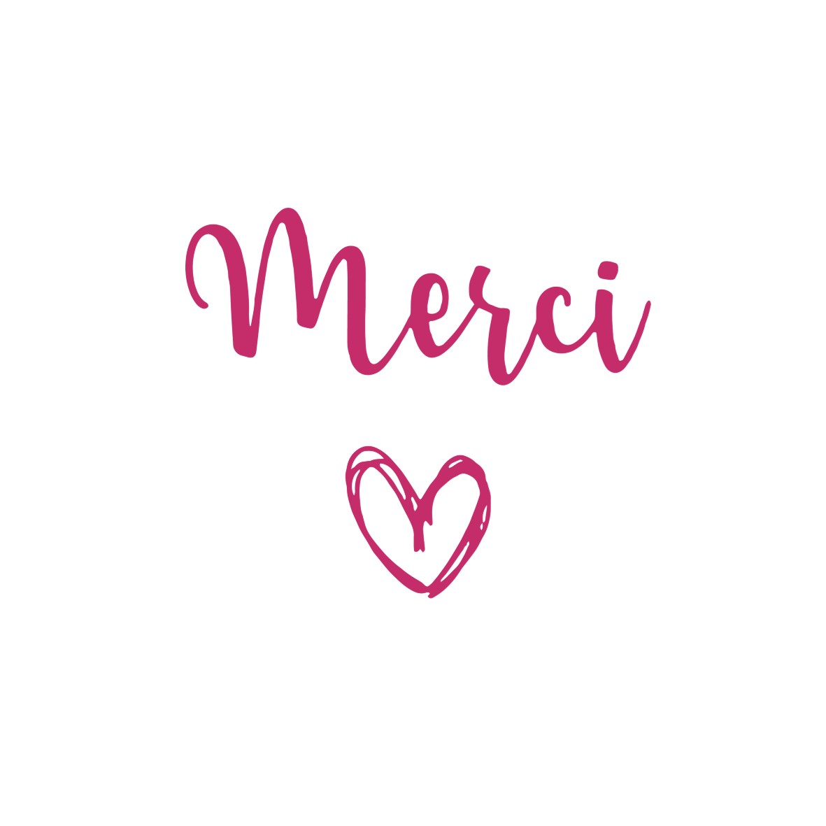 Merci coeur motif thermocollant