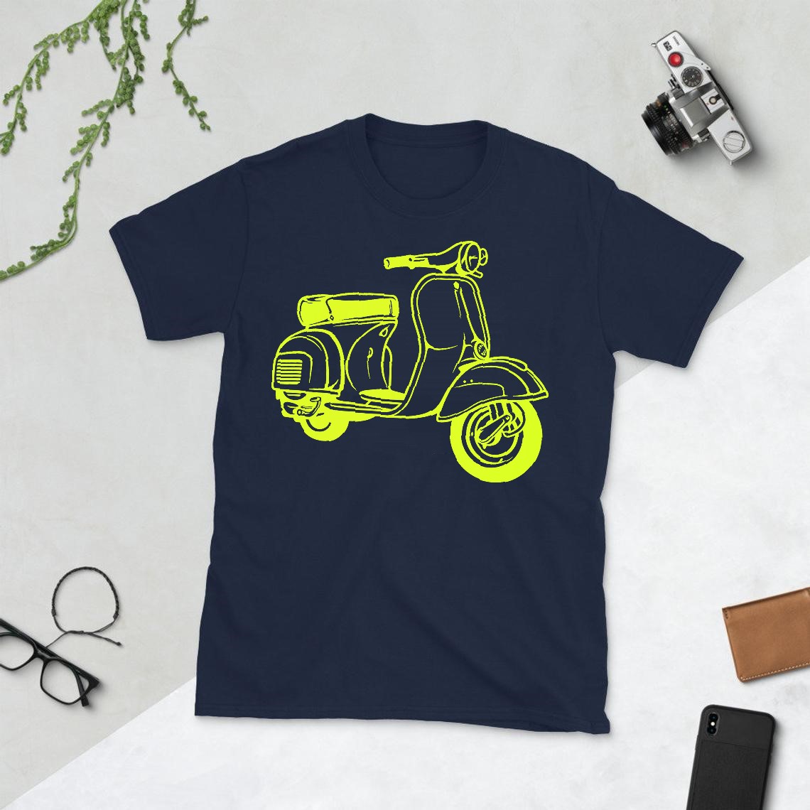 scooter motif thermocollant tee shirt