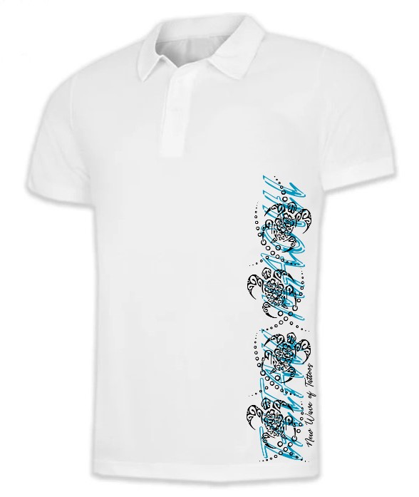 Tortues bulles collection tatau maohi polo homme