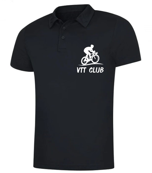 Cycliste motif thermocollant polo homme