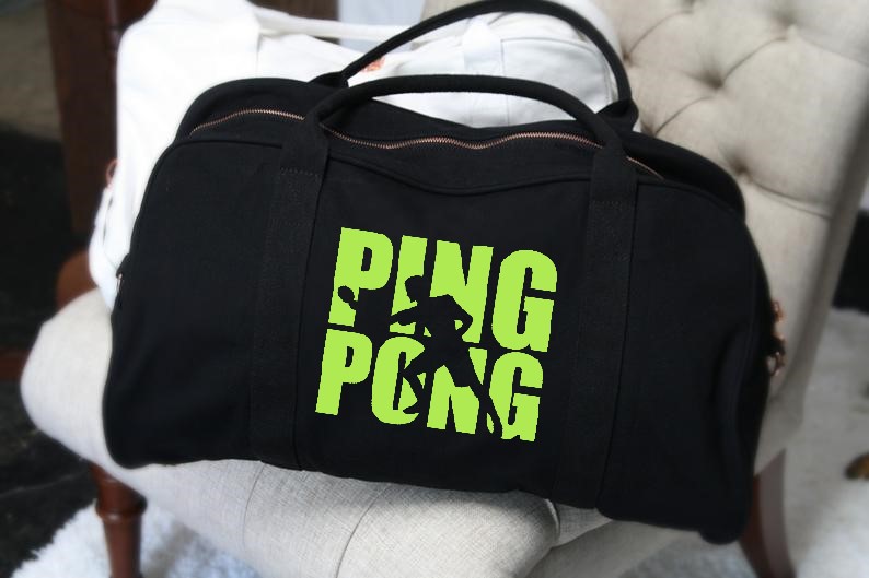 ping pong motif thermocollant sac sport