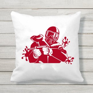 paintball motif thermocollant coussin