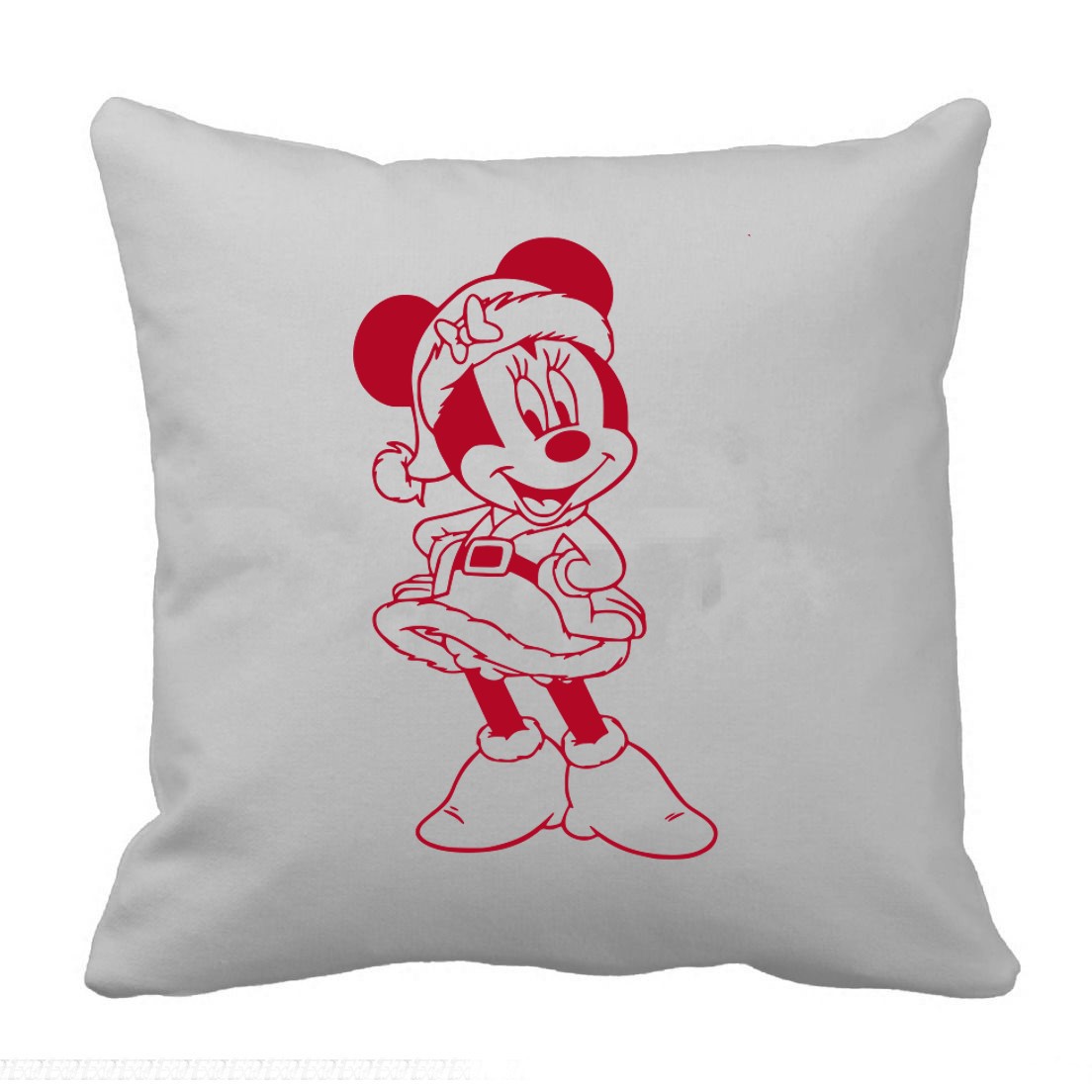 minnie noël motif thermocollant coussin